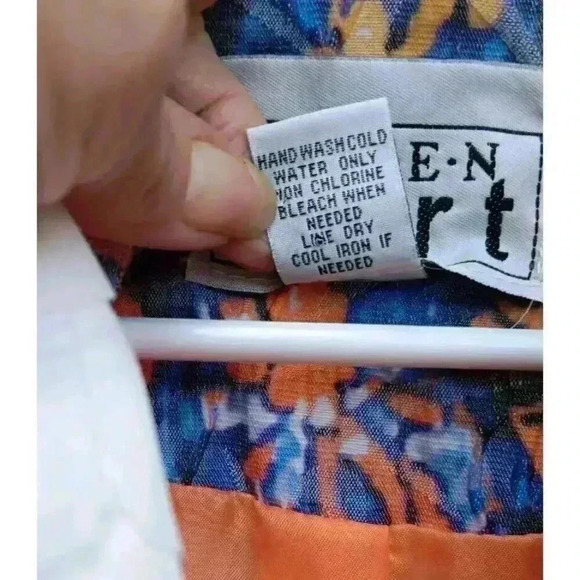 Vintage Keren Hart Floral Print Tapestry Womans Jacket Size Large Colorful Art - Picture 5 of 7